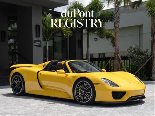 Racing Yellow 2015 Porsche 918 Spyder Convertible