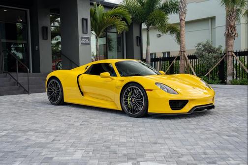 Racing Yellow 2015 Porsche 918 Spyder Convertible
