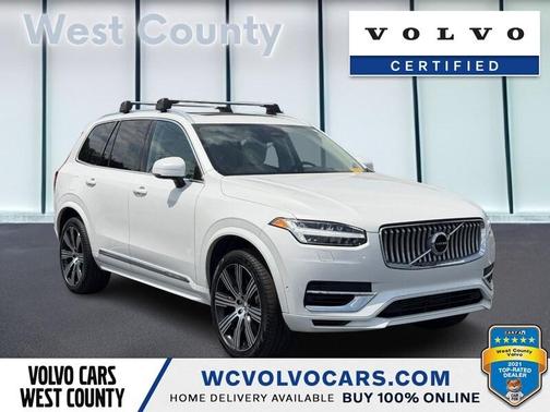 Crystal White 2023 Volvo XC90 Recharge Plug-In Hybrid T8 Plus 6-Seater