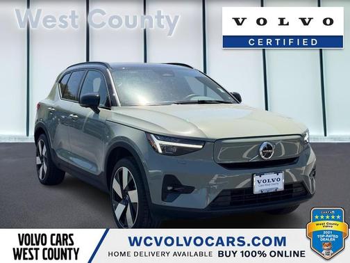 Sage Green 2023 Volvo XC40 Recharge Pure Electric Twin Ultimate
