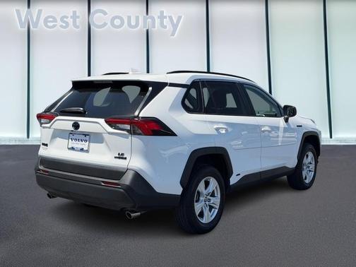 Super White 2021 Toyota RAV4 Hybrid LE