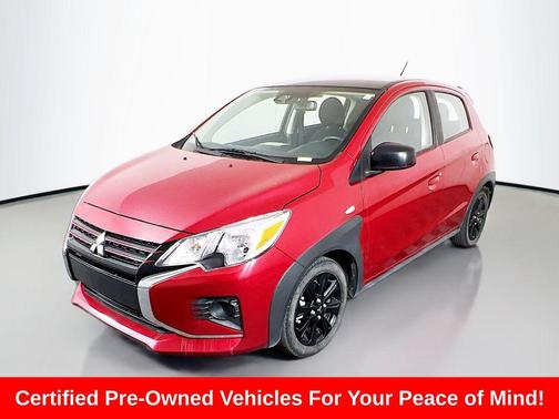 Infrared Metallic w/Black Roof 2024 Mitsubishi Mirage Black Edition