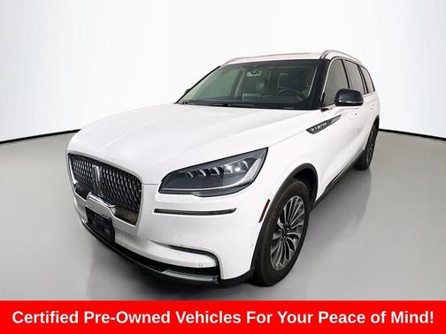 Pristine White Metallic Tri-Coat 2022 Lincoln Aviator Reserve AWD