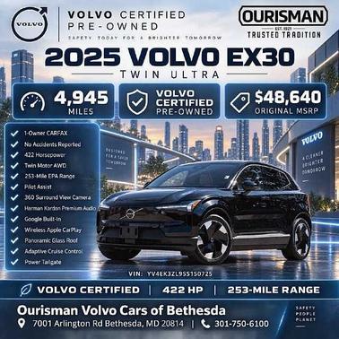 Onyx Black 2025 Volvo EX30 Ultra