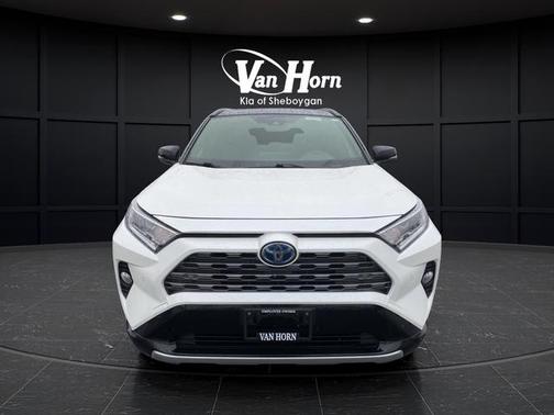 Blizzard Pearl w/Midnight Black Roof 2020 Toyota RAV4 Hybrid SE