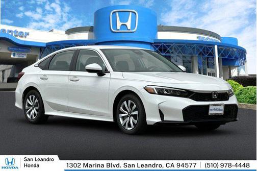 Platinum White Pearl 2026 Honda Civic LX