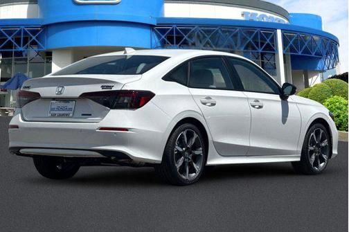 Platinum White Pearl 2026 Honda Civic Hybrid Sport Touring