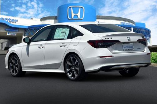 Platinum White Pearl 2026 Honda Civic Hybrid Sport Touring