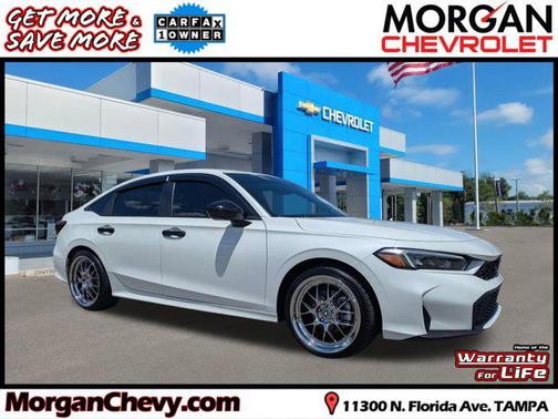 Platinum White Pearl 2026 Honda Civic Hybrid Sport Touring