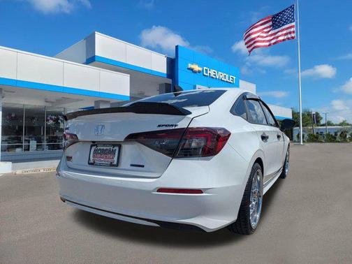 Platinum White Pearl 2026 Honda Civic Hybrid Sport Touring