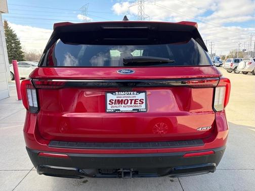 Red 2025 Ford Explorer ST-Line