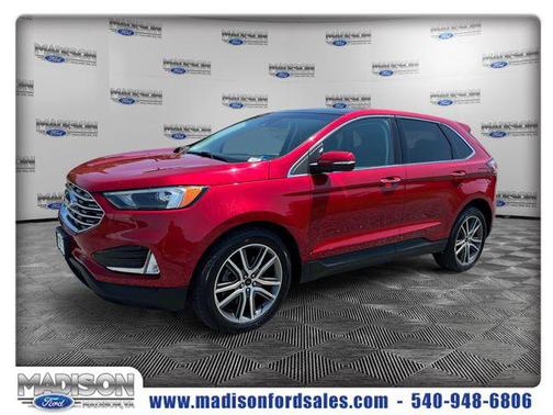 Rapid Red Metallic Tinted Clearcoat 2023 Ford Edge Titanium