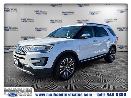 White Platinum Clearcoat Metallic 2017 Ford Explorer Platinum