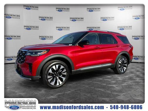 Rapid Red Metallic Tinted Clearcoat 2026 Ford Explorer Platinum SUV