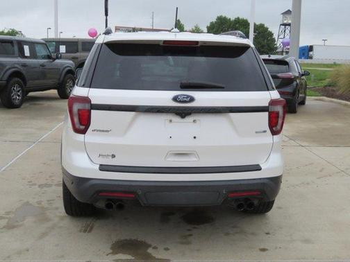 White Platinum Clearcoat Metallic 2018 Ford Explorer sport