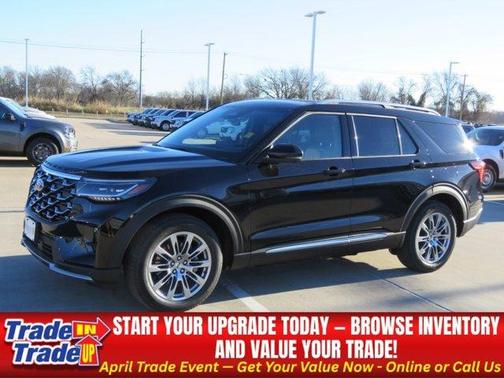 Agate Black Metallic 2026 Ford Explorer Platinum