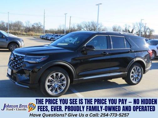Agate Black Metallic 2026 Ford Explorer Platinum