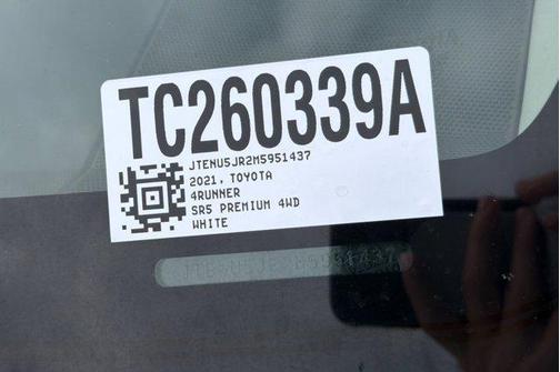 Super White 2021 Toyota 4Runner SR5 Premium