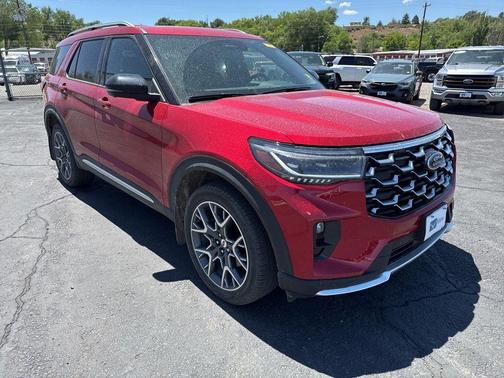 Red Metallic 2025 Ford Explorer Platinum