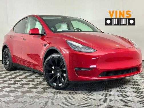 Red Multi-Coat 2021 Tesla Model Y Long Range Dual Motor All-Wheel Drive