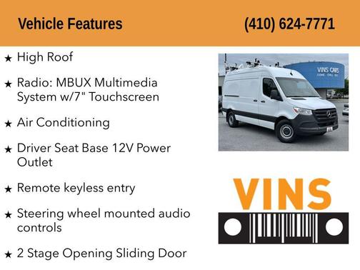 Arctic White 2023 Mercedes-Benz Sprinter 2500 Standard Roof