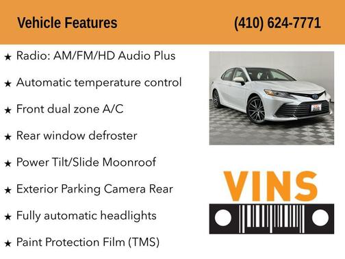 Wind Chill Pearl 2022 Toyota Camry Hybrid XLE