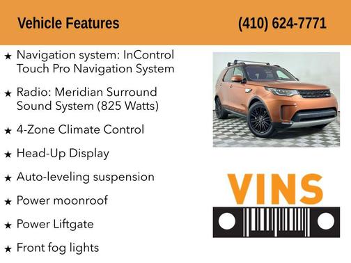 Namib Orange Premium Metallic 2018 Land Rover Discovery HSE LUXURY