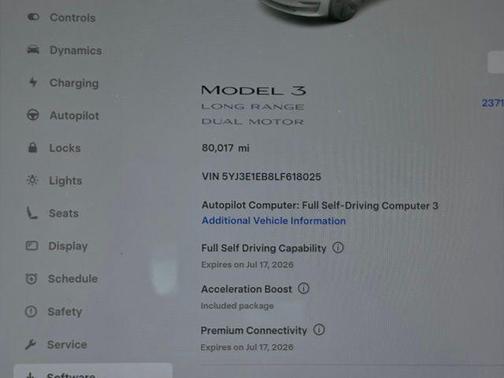 White 2020 Tesla Model 3 Long Range
