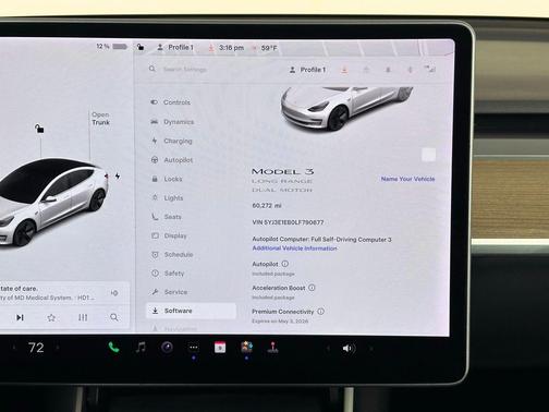 Pearl White Multi-Coat 2020 Tesla Model 3 Long Range