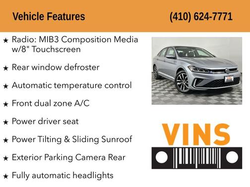 Pyrite Silver Metallic 2025 Volkswagen Jetta 1.5T SE