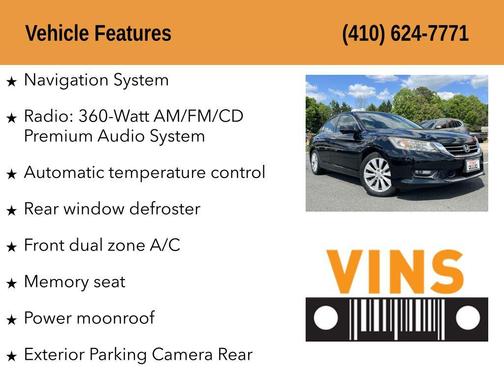 Black 2014 Honda Accord Touring