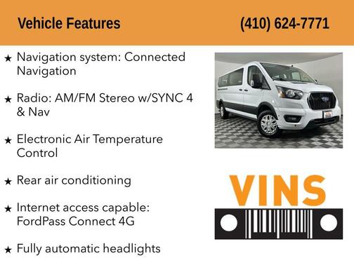 Oxford White 2025 Ford Transit-350 XLT