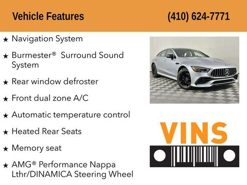 Cirrus Silver Metallic 2021 Mercedes-Benz AMG GT 43 4-Door