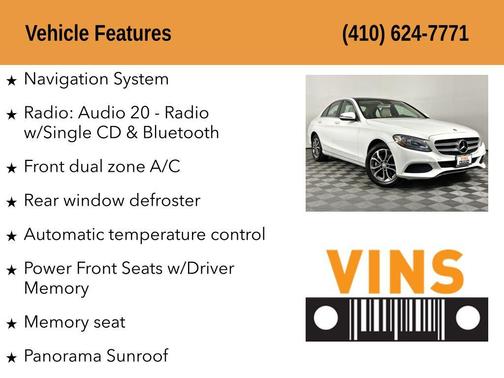 Polar White 2017 Mercedes-Benz C-Class C 300 4MATIC