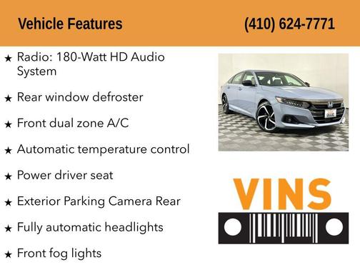 Sonic Gray Pearl 2022 Honda Accord Hybrid Sport