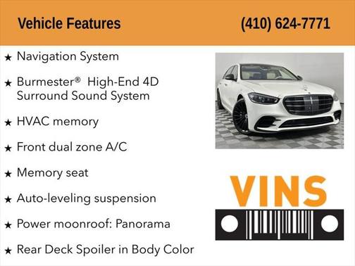 2022 Mercedes-Benz S-Class S 580 4MATIC