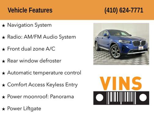 Phytonic Blue Metallic 2023 BMW X4 xDrive30i