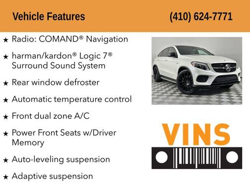 designo Diamond White Metallic 2019 Mercedes-Benz AMG GLE 43 Coupe 4MATIC