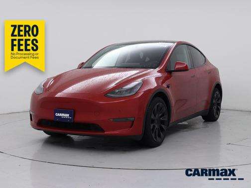 Red 2023 Tesla Model Y Long Range
