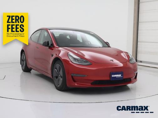 Red 2023 Tesla Model 3