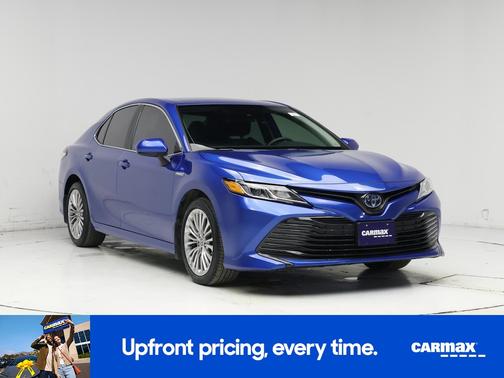 Blue 2020 Toyota Camry Hybrid LE