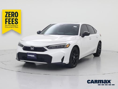 White 2025 Honda Civic Hybrid Sport