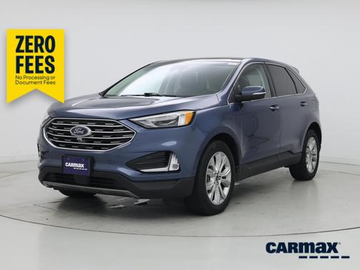 Blue 2019 Ford Edge Titanium