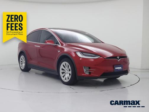 Red 2020 Tesla Model X Long Range Plus