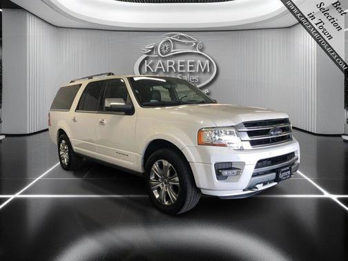 White Platinum Metallic Tri-Coat 2017 Ford Expedition EL Platinum