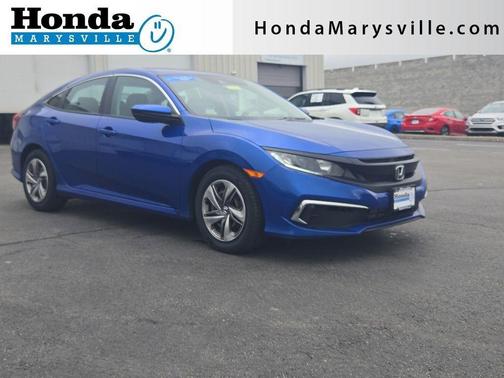 Aegean Blue Metallic 2019 Honda Civic LX