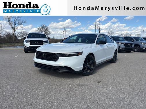 Platinum White Pearl 2025 Honda Accord Hybrid Sport-L