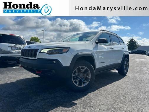 Pearl White Pearlcoat 2019 Jeep Cherokee Trailhawk