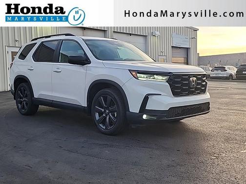 Platinum White Pearl 2025 Honda Pilot Sport