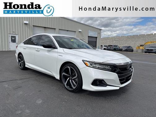 Platinum White Pearl 2022 Honda Accord Hybrid Sport